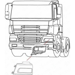 SUPPORT PHARE GAUCHE DAF CF85